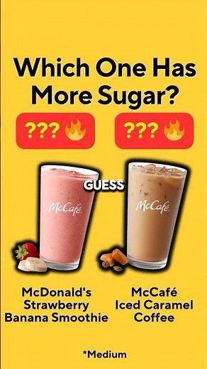 Sugar Showdown: McDonald’s Strawberry Banana Smoothie vs. McCafé Iced Caramel Coffee