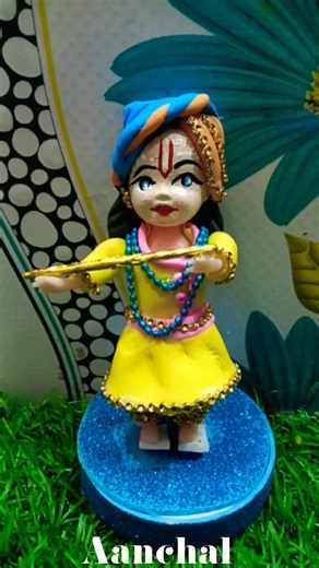 Cute little KrishnaMaking With Homemade Krishna Made With Doll And Home Made Clay shorts