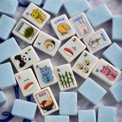 Sushi Themed Mahjong Tiles (152 Tiles) - Etsy Australia