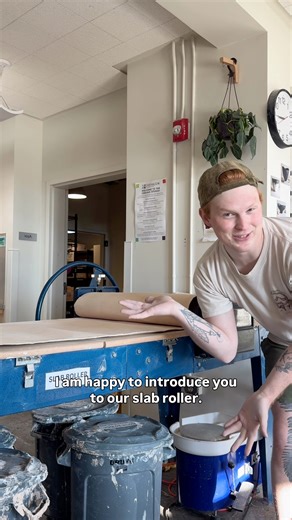 15K views · 175 reactions | I know not everyone has access to a nice Northstar Slab Roller, so do you want me to make a similar video on ways to roll a clay slab without one? Other 60sec ceramic video tutorials on the way include how to use an extruder, how to make a slab mug, coil building, and more! What else do you want?? #pottery #ceramics #ceramicstudio #potterytutorial #beginnerpottery #slabbuilding | Benjamin Cahoon Creative | Facebook