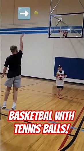 Basketball with Tennis Balls! 🏀🎾 #challenge #basketball #tennis