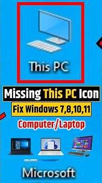 New Laptop/PC Me 'This PC' Icon Kaise Laye #Windows 7, 8, 10 & 11 💻 | Show My Computer on Desktop