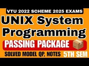 UNIX SYSTEM PROGRAMMING BCS515C || MOST IMPORTANT QUESTIONS || SOLVED MODEL QP || NOTES || 5TH SEM