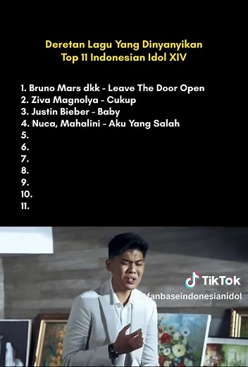 Deretan Lagu Yang Akan Dinyanyikan Top 11 Indonesian Idol XIV! Lagu mana yang paling kalian tunggu guys?😍❤️ #IndonesianIdol #IndonesianIdolXIV #Idol14Idol