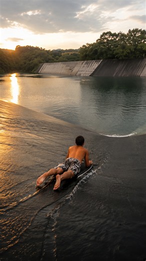Giant slip and slide delivers massive splash action