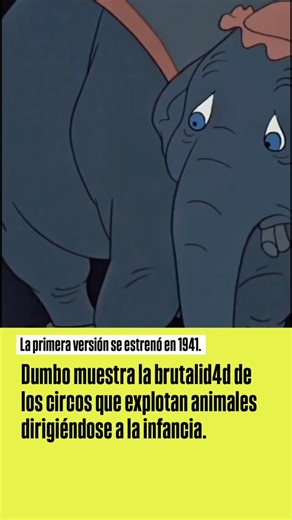 Rubén Pérez | La película Dumbo supo captar el maltr4to que existe en los circos que explotan animales y lo hizo ya en 1942, concienciando a miles de... | Instagram