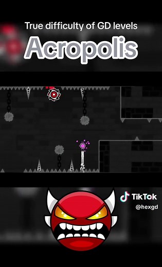True Difficulty of Geometry Dash levels: Acropolis