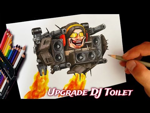 Drawing UPGRADE DJ TOILET | Episode 77 de skibidi Toilet | how to draw dj toilet upgrade | dibujo