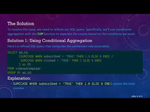 How to Efficiently Compute the Conversion Rate for Your Ads in SQL