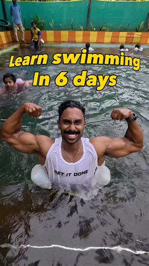 How to swim in 6 days🥺#shorts #fitnesschallenge