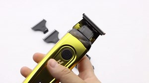 Men's Hair & Beard Trimmer - Zero Gap Clipper w/DLC Blade, 7500 RPM Cordless Barber Trimmer, 300-Min Run Time, Dual Charging (Base+Type-C), Magnetic Cover for Home/Pro Use，HN-080