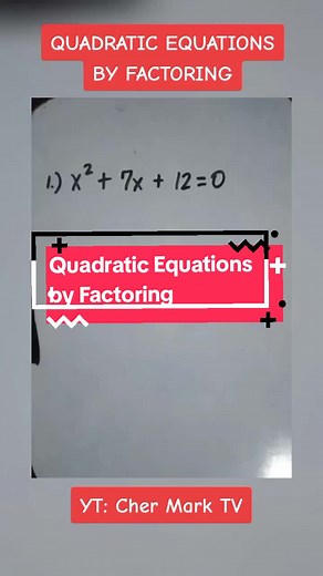factoring method #quadraticequations #algebra #grade9math #mathtok #fyp #foryou #foryoupage #learnontiktok #learnontiktokph #learnwithchermark