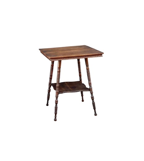 Antique 1890's Victorian Side Table With Turned Legs & Lower Shelf - Etsy