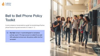 Bell To Bell Phone Policy Break And Lunch Routines Toolkit Toolkit Grades 4-12