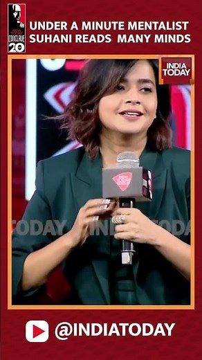 Mentalist Suhani Shah Performs Mind Reading Under A Minute | India Today CONCLAVE 2023