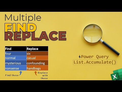 Multiple Find / Replace with List.Accumulate() ~ Power Query
