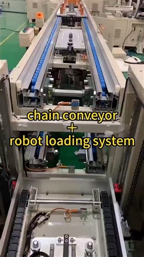 double plus chain ,industrial robot loading &unloading system#productionline #industrialautomation