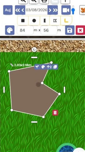 Draw garden areas in any shape you want on your plan