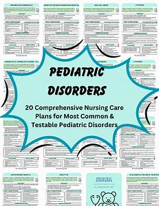 Pediatric Nursing Care Plans: 20 Printable NCLEX Study Guides (PDF Download) - Etsy