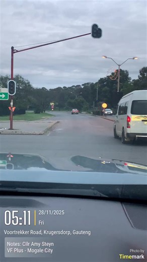 11K views · 63 reactions | ‼️ Traffic Light out again after yesterday’s accident - Traffic Lights ‼️ The traffic lights at Key West, at the corner of Voortrekker Road and the R28, are flickering and not working due to the accident yesterday afternoon. Public Safety has been notified and assistance has been requested. Cllr. Amy Steyn VF Plus – Mogale City 5:15 - 28 November 2025 | VF Plus Amy Steyn - Mogale City | Facebook