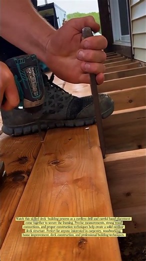 Building a Strong Deck Frame 🔨 #DeckBuilding #Carpentry #Woodworking