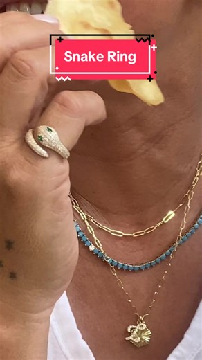 Unique Moissanite Snake Ring for Year of the Snake