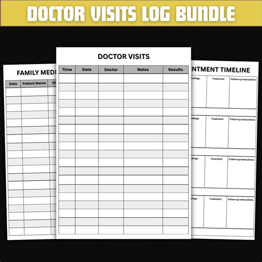 Doctor Visits Log Printable | Medical Appointment Notes & Health Binder Pages | Specialist Visit Tracker | Doctor Notes PDF - Etsy Australia