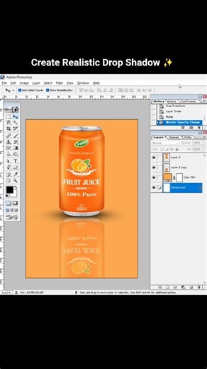 Create Realistic Drop shadow effect in Photoshop | shadow effect in Photoshop 7.0
