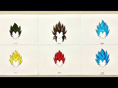 How To Draw Vegeta's Hair | Dragon Ball