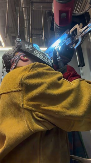 Project MIG Pulse Overhead #weldingschool #weldingprocess