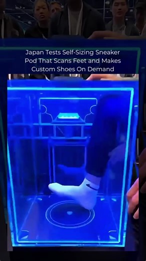 Japan’s self-sizing sneaker pod is rethinking how shoes are made and sold. By scanning your feet and producing a custom-fit pair on the spot, it removes guesswork, cuts waste, and turns footwear into an on-demand product rather than a mass-sized compromise. #robots #tech #artificialintelligence #ai #robot