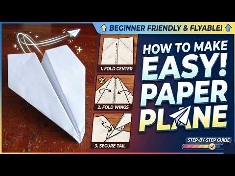 How To Fold A Paper Air plane Easily at Home That Flies far