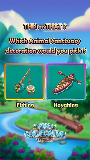 🐻 Fishing Fun or Kayak Quest? 🎣🛶 Your bear habitats are looking claw-verly cozy, but it’s time for an afternoon adventure! Where does your furry friend head first? 🎣 The Fishing Pole: A reely great way for patient bears to cast a line, snag some salmon, and brag about the one that didn’t get away, all while snoozing peacefully on the shore. OR 🛶 The Kayak: A splash-tacular ride for adventurous bears who love to paddle, glide, and maybe sneak a paw-ful of fish right from the rushing river. W