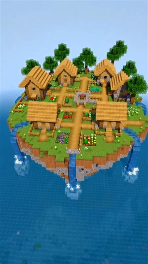 Minecraft Giant Floating Island Build 🔥 #minecraft #youtubeshorts