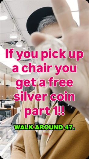 We said free silver coin if you pick up the chair… We never said it would be easy 🪙💪 #haveyoumetjoseph #josephandsonsjewelers #nycjeweler #jeweler | Joseph & Sons Jewelers