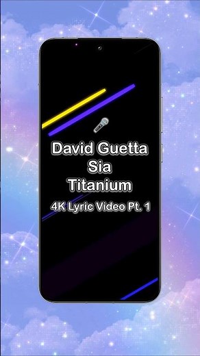 🎤 David Guetta, Sia - Titanium | 4K Lyric Video Pt. 1 | #Shorts