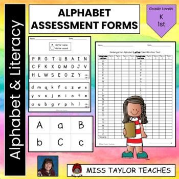 Alphabet Letters and Sounds Assessment Forms - Data - Progress Monitoring