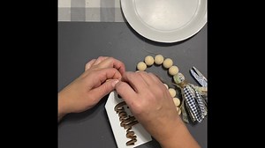 37K views · 954 reactions | How to make your own wood bead garland with a tassel | The Turquoise Valentine | Facebook