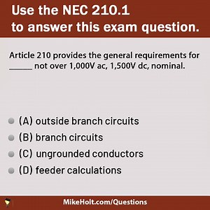 Check out our daily NEC question! Know the answer? Submit it at mikeholt.com/question......... As for me and my House, we will serve the Lord [Joshua 24:15]. #mikeholt #electricaltraining #electrician #electricaleducation #electricaltrade #necrequirements | Mike Holt Enterprises