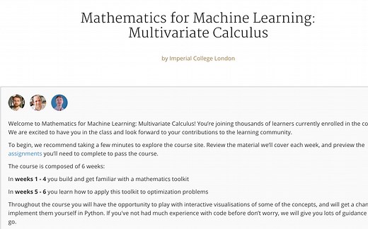 （更新完毕）机器学习数学基础——多元微积分部分（详解神经网络的数学原理） 参考Mathematics for Machine Learning@Coursera