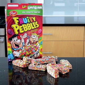 It's like a bowl of Fruity Pebbles but in rectangular form! | Pebbles Cereal | Facebook