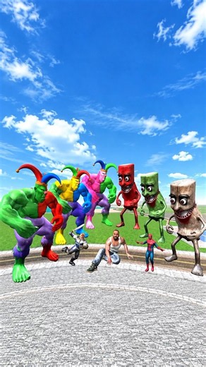 Franklin Save Colorful Clown Hulk From Zombie Tung Tung Sahur in Indian bikes driving 3d#shorts #gta