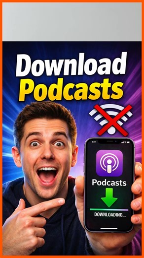 How to Download Podcasts on iPhone (Offline Fast!) ⚡ #iPhoneTips #PodcastDownload