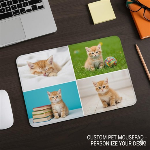 Personalized Mousepad – Custom Photo or Logo Mouse Pad, Office & Gaming Desk Accessory - Etsy