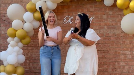 Gender reveal goes hilariously off-script with different smoke and confetti colors