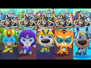 Talking Tom Hero Dash - New Update - Discover All The Heroes - Full Bosses Walkthrough - Gameplay