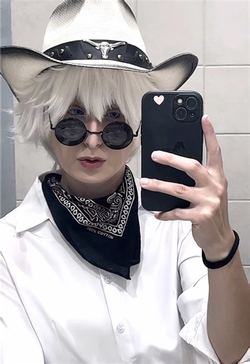 Gojo Cowboy Cosplay Transition from Jujutsu Kaisen