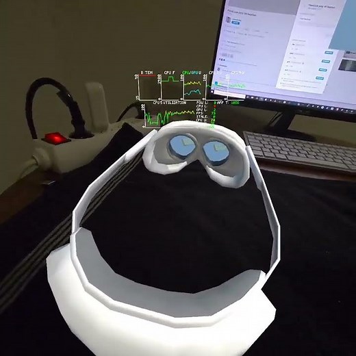 Virtual VR headset in XR