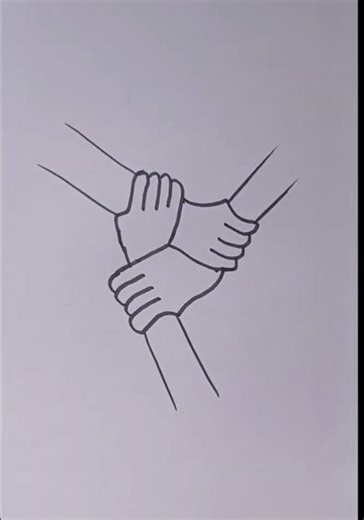 How to draw hands holding each other 🤝❤️ #handdrawing #youtubeviral #fypage #subscribemychannel 🙏