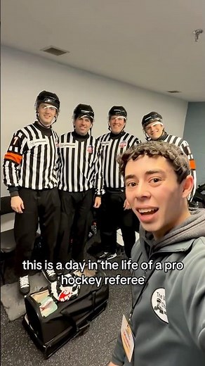 A day in the life of a professional hockey referee 🔥 #nhl